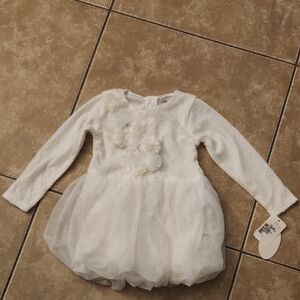 Miniclasix Elegant White Kids Dress